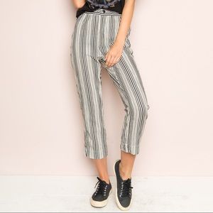 Brandy Melville Striped, Crop Tilden Pant